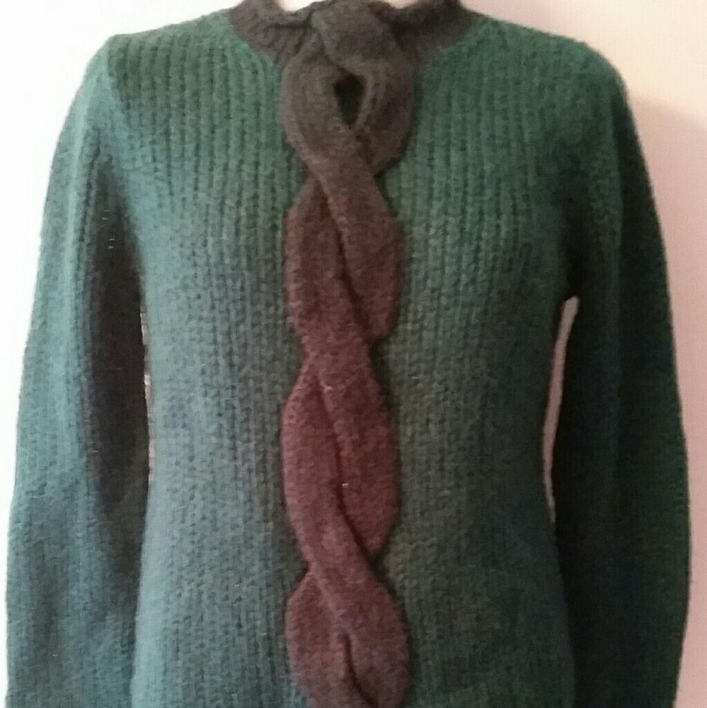 Green wool sweater